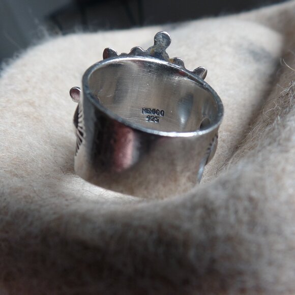 Virgins Saints & Angels Ring NWOT San Benito Turquoise Sterling 6.5 - Picture 8 of 9